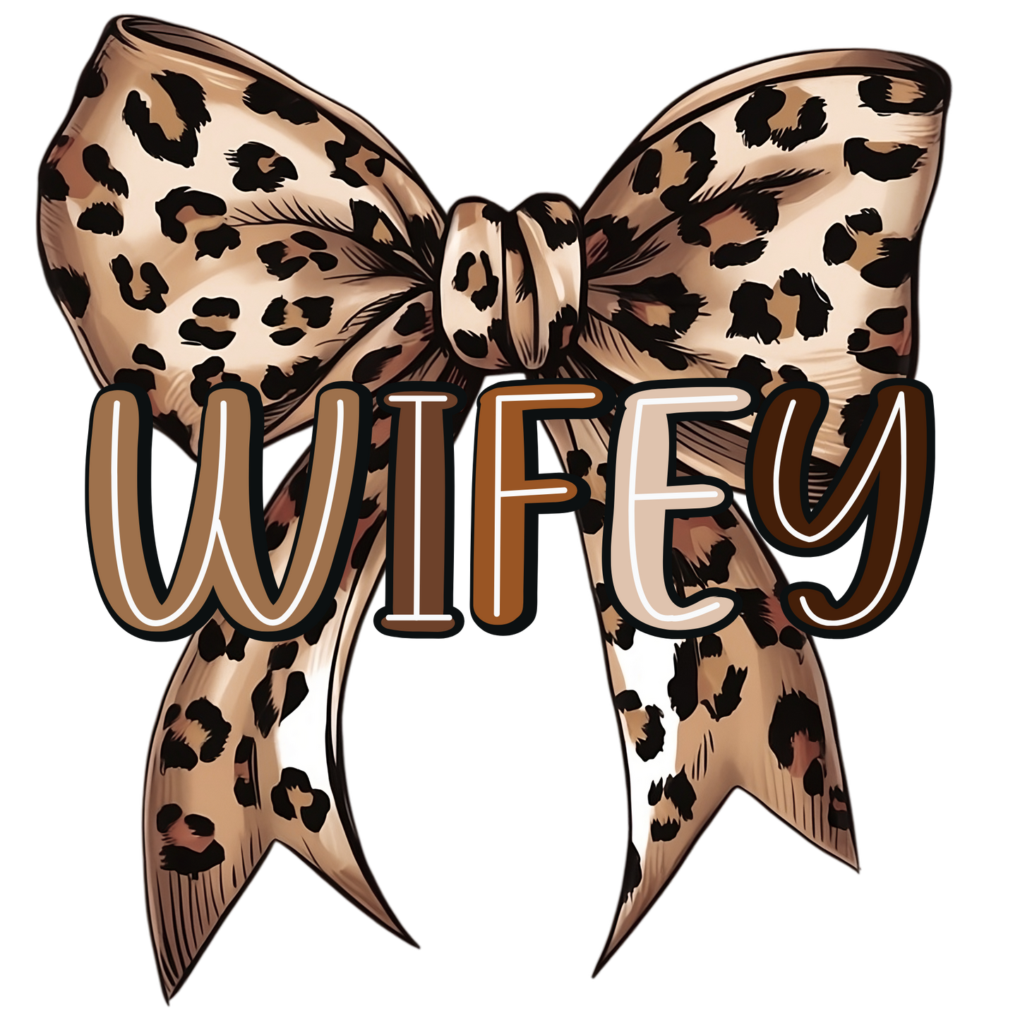 Leopard Wifey Bow