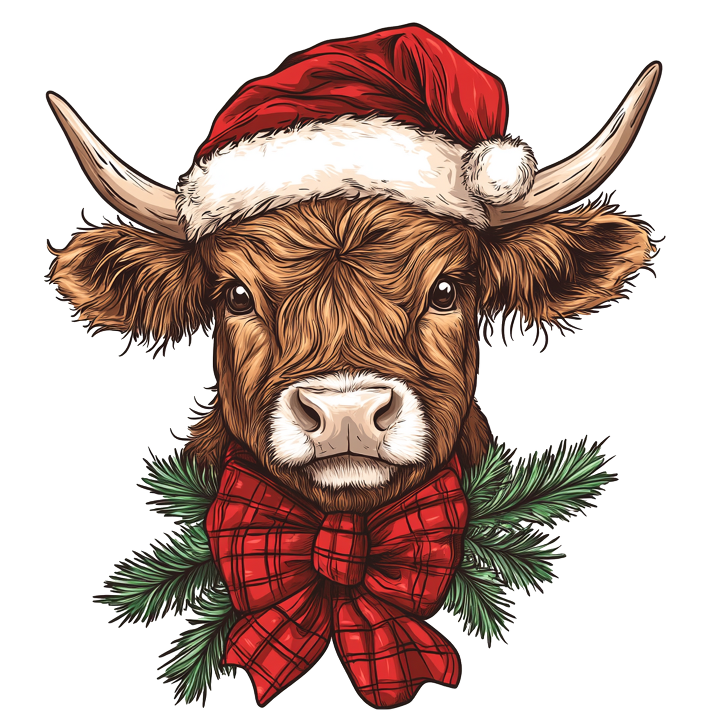 Christmas Cow Bow
