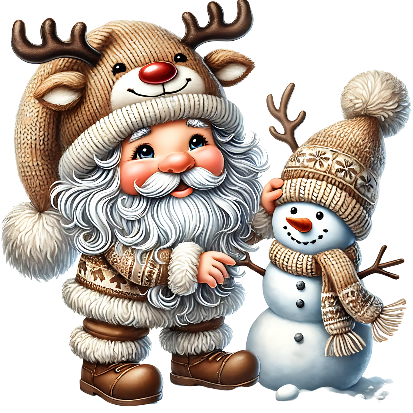 Reindeer Gnome & Snowman