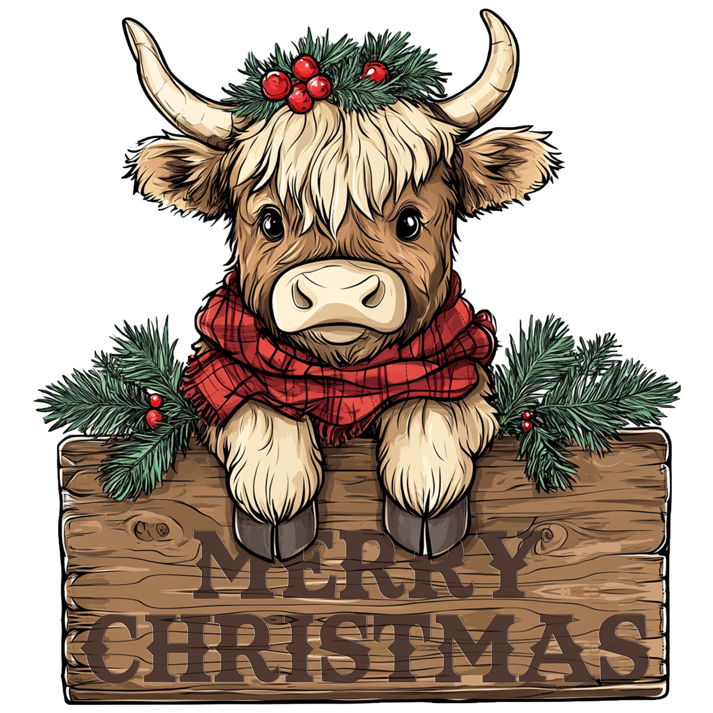 Merry Christmas Cow