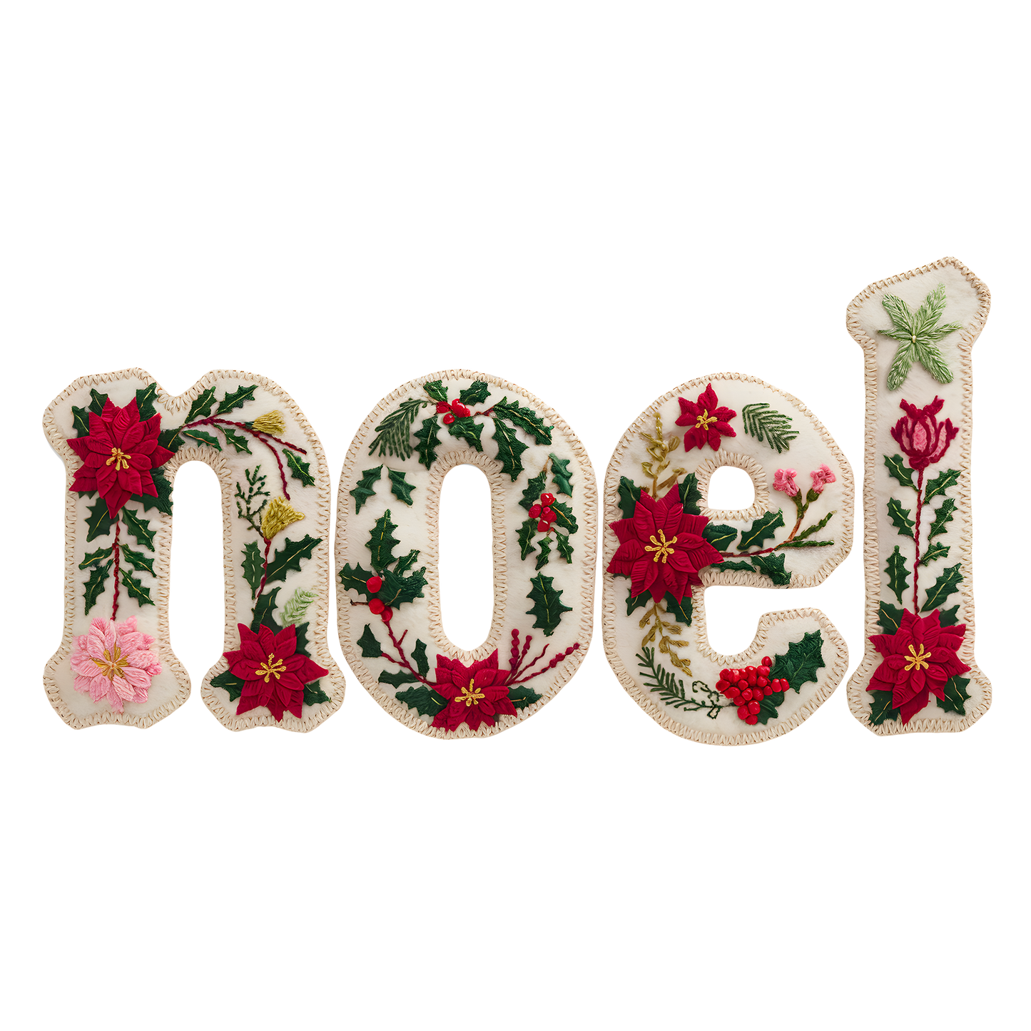 Noel Faux Embroidery