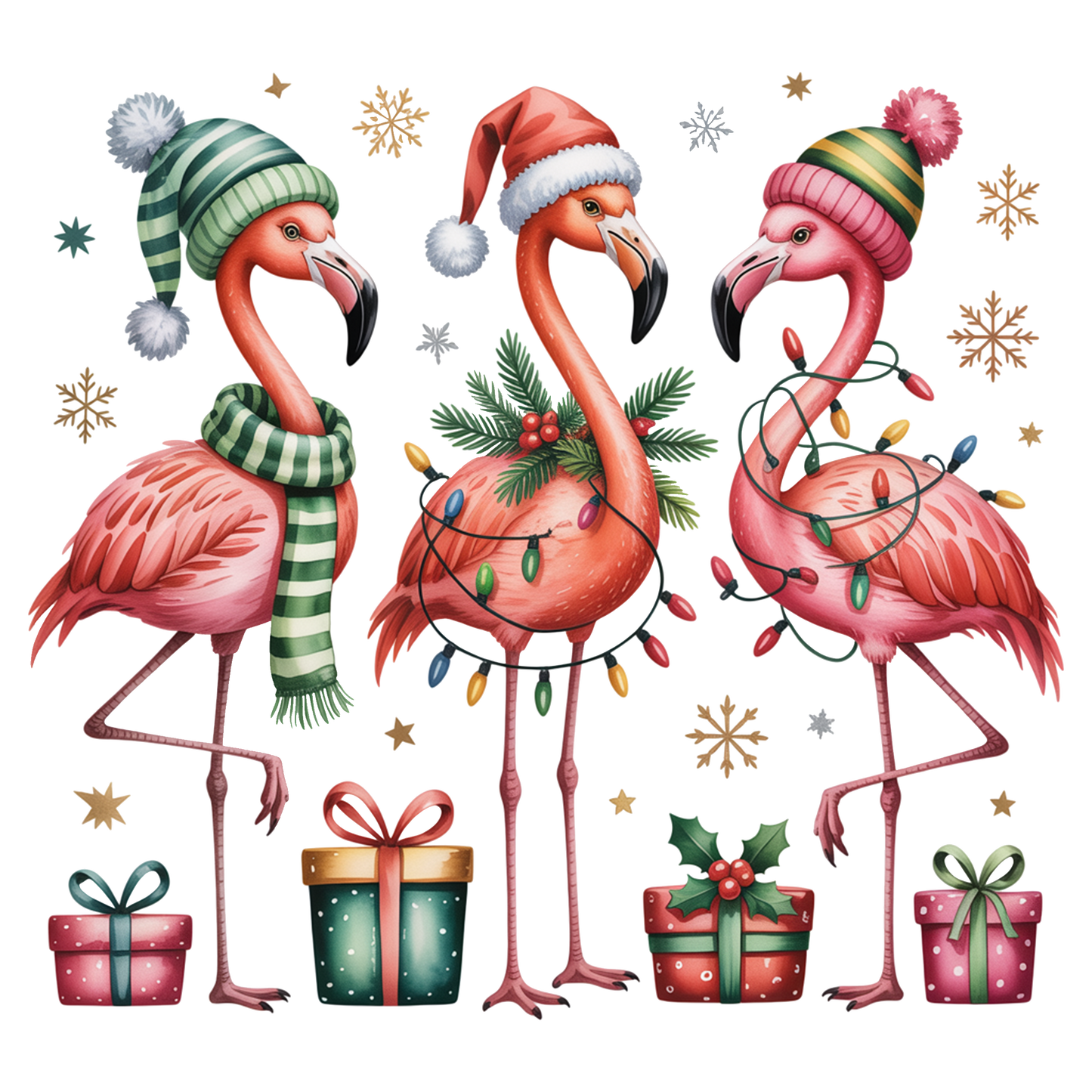 Christmas Flamingos