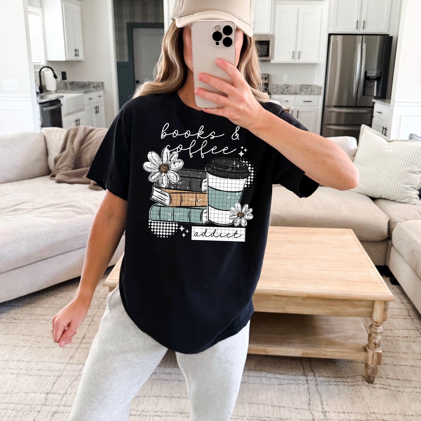 Book & Coffee Addict (White)