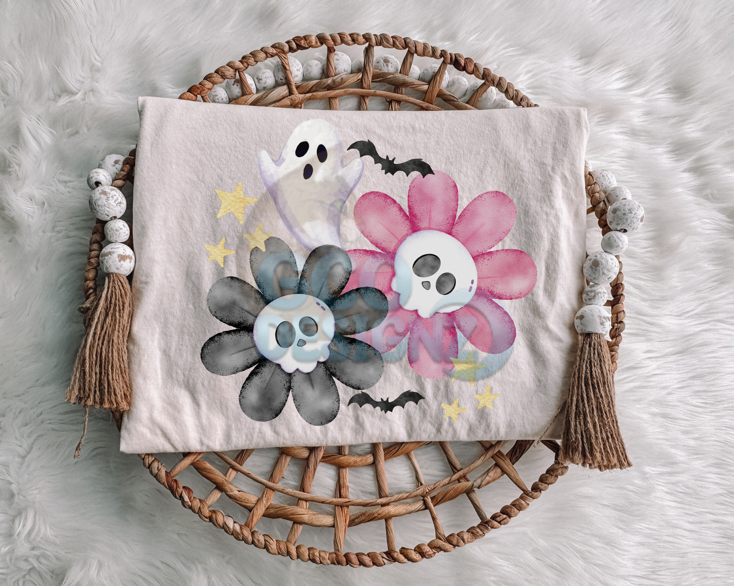 Skull Flowers & Ghost