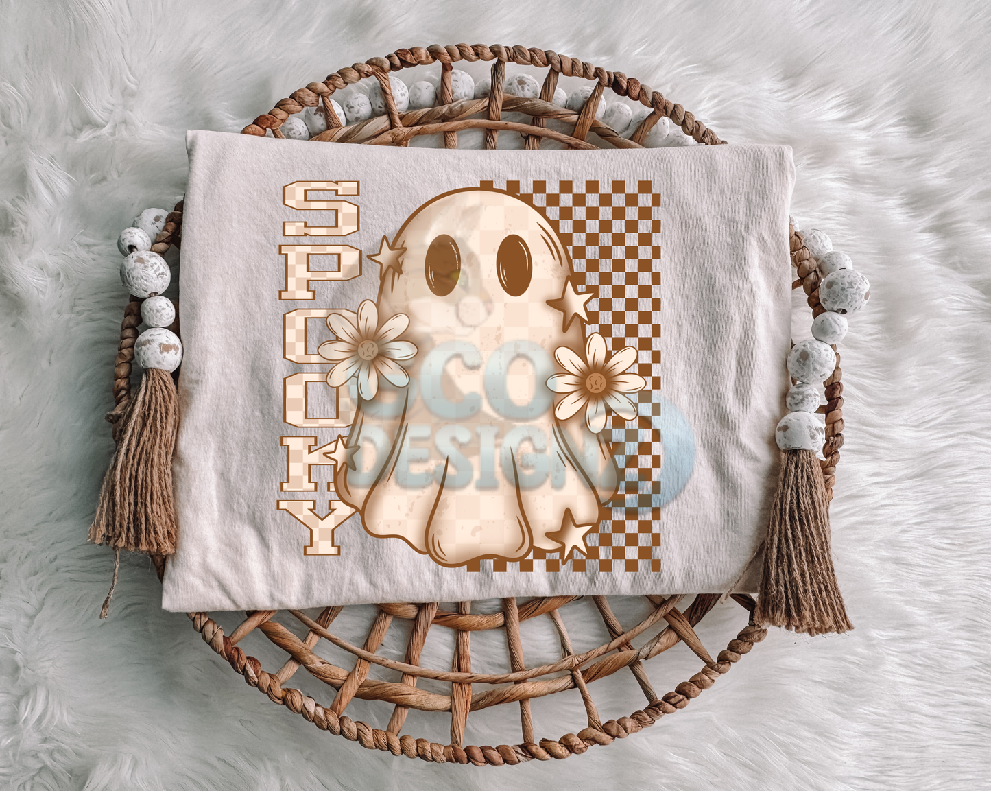 Spooky Checkered Ghost