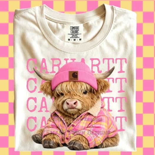 Pink Beanie Cow