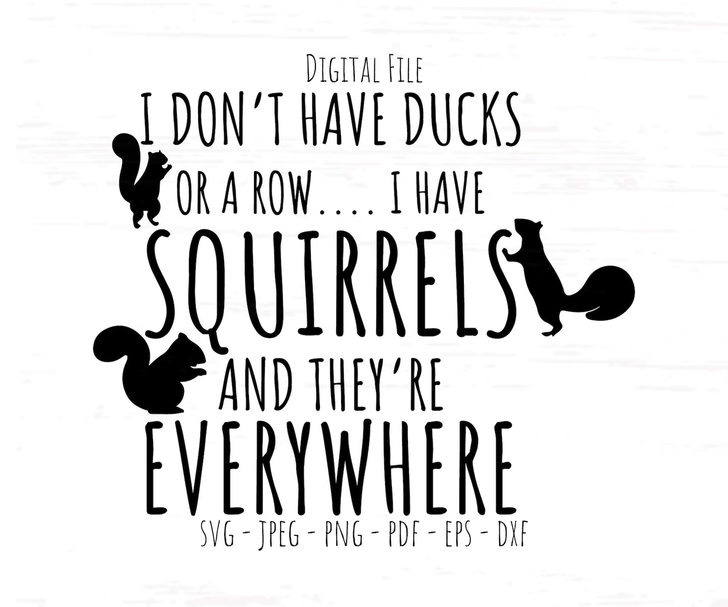 I Don't Have Ducks, I Have Squirrels