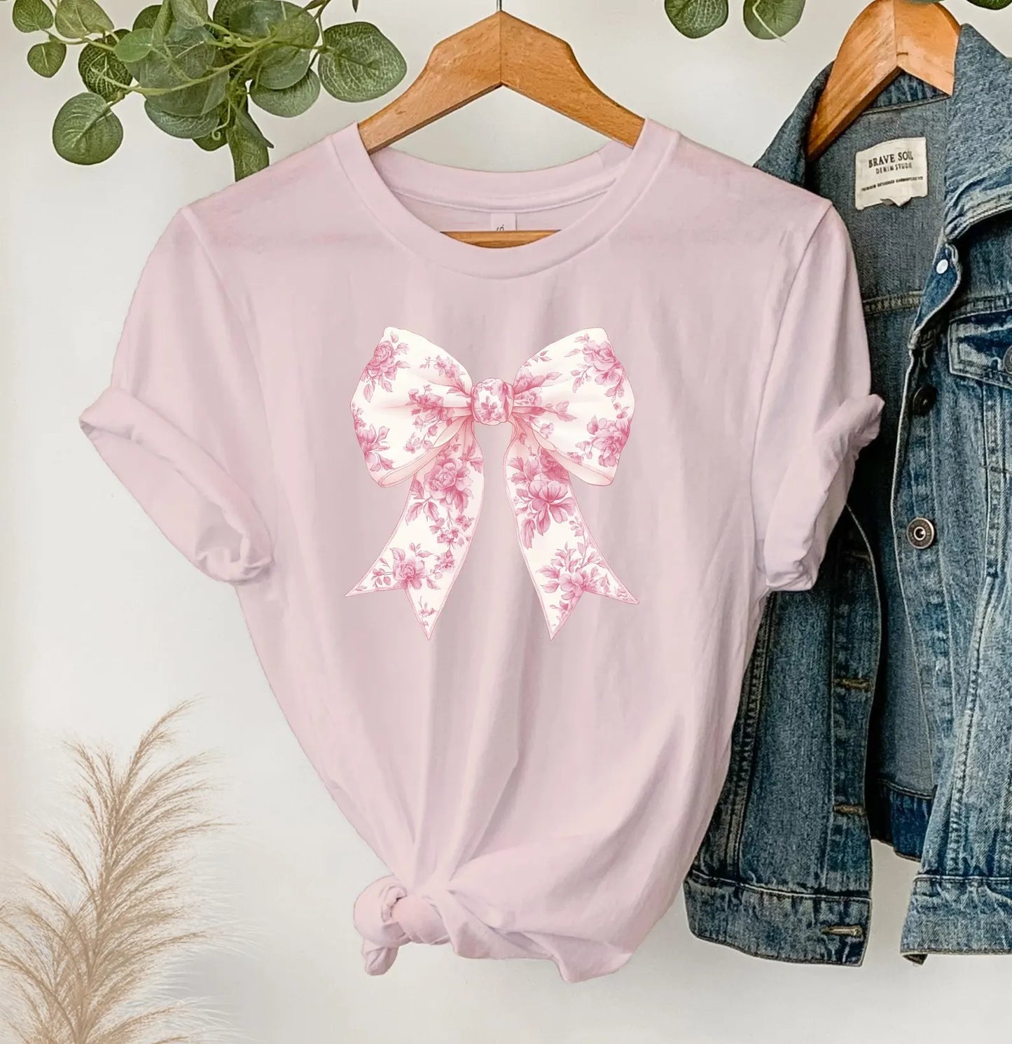 Pink Floral Bow
