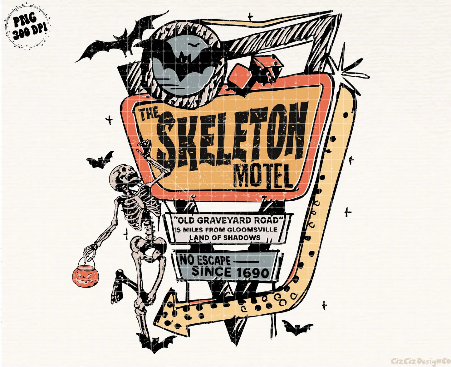 Skeleton Motel Retro