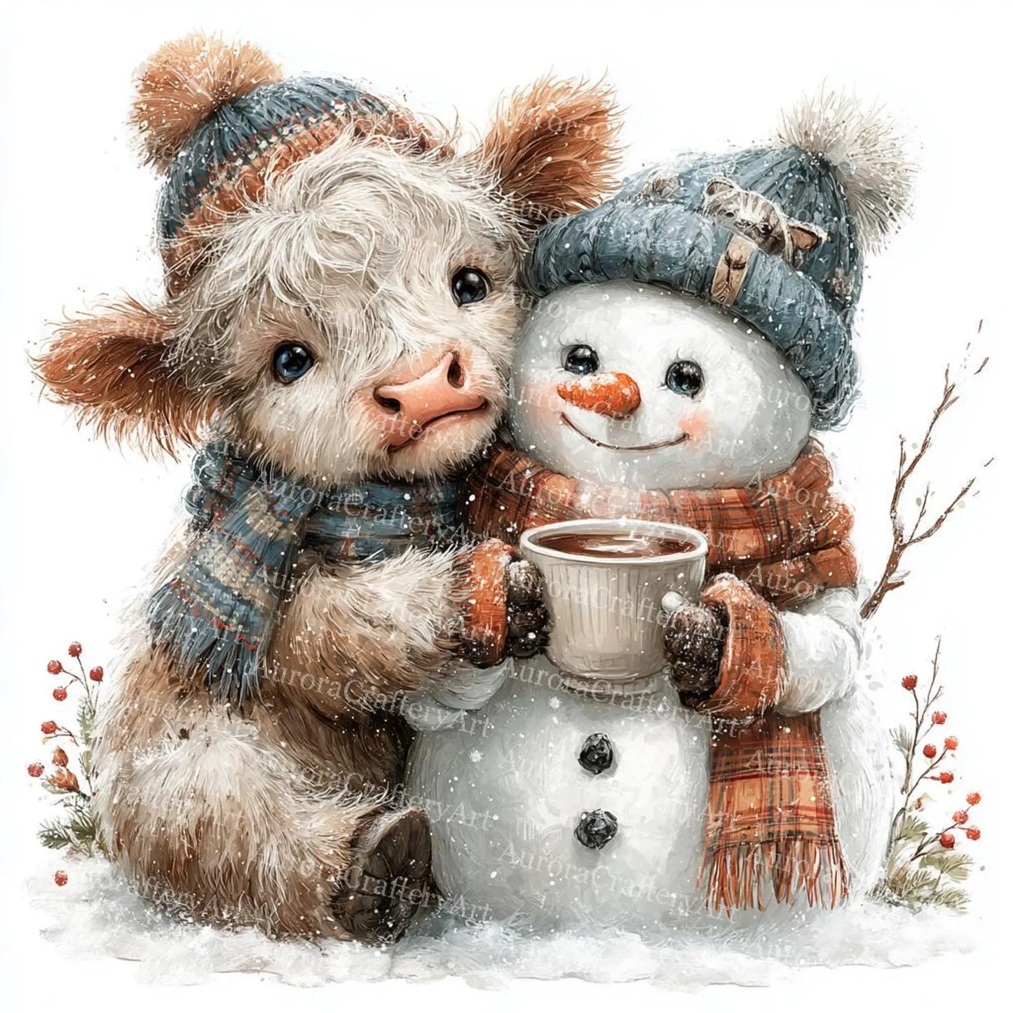 Cow & Snowman