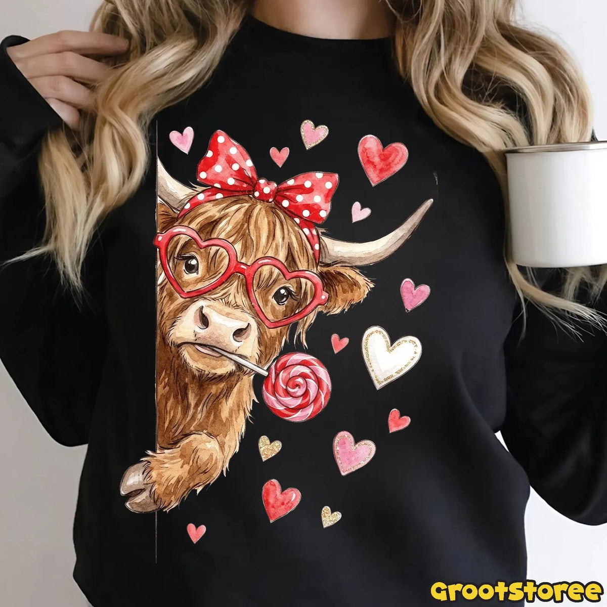Valentine Cow and Lollipop