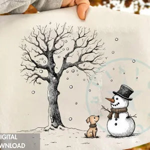 Snowman & Dog