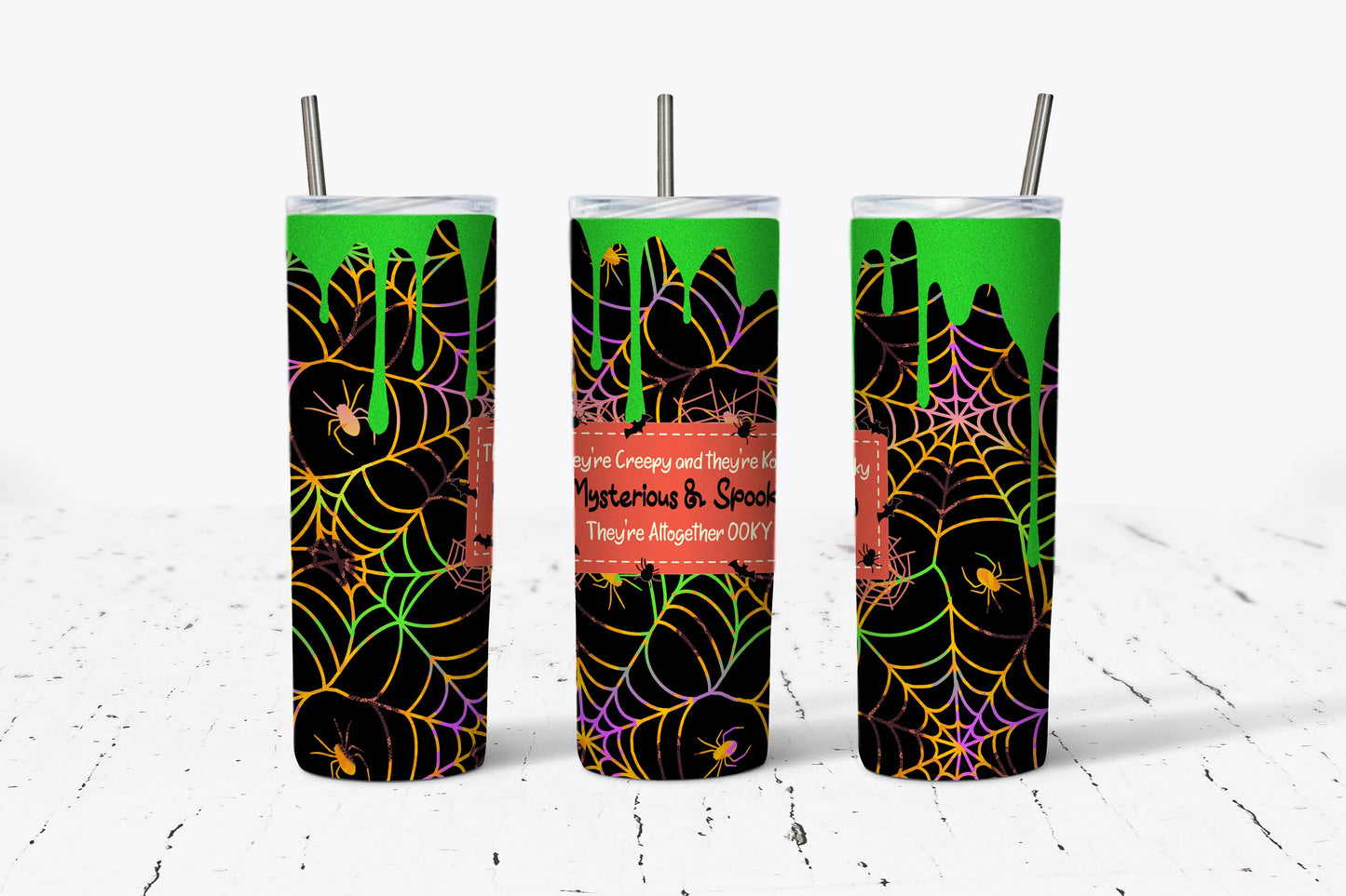 Halloween Drip Sublimation Tumbler