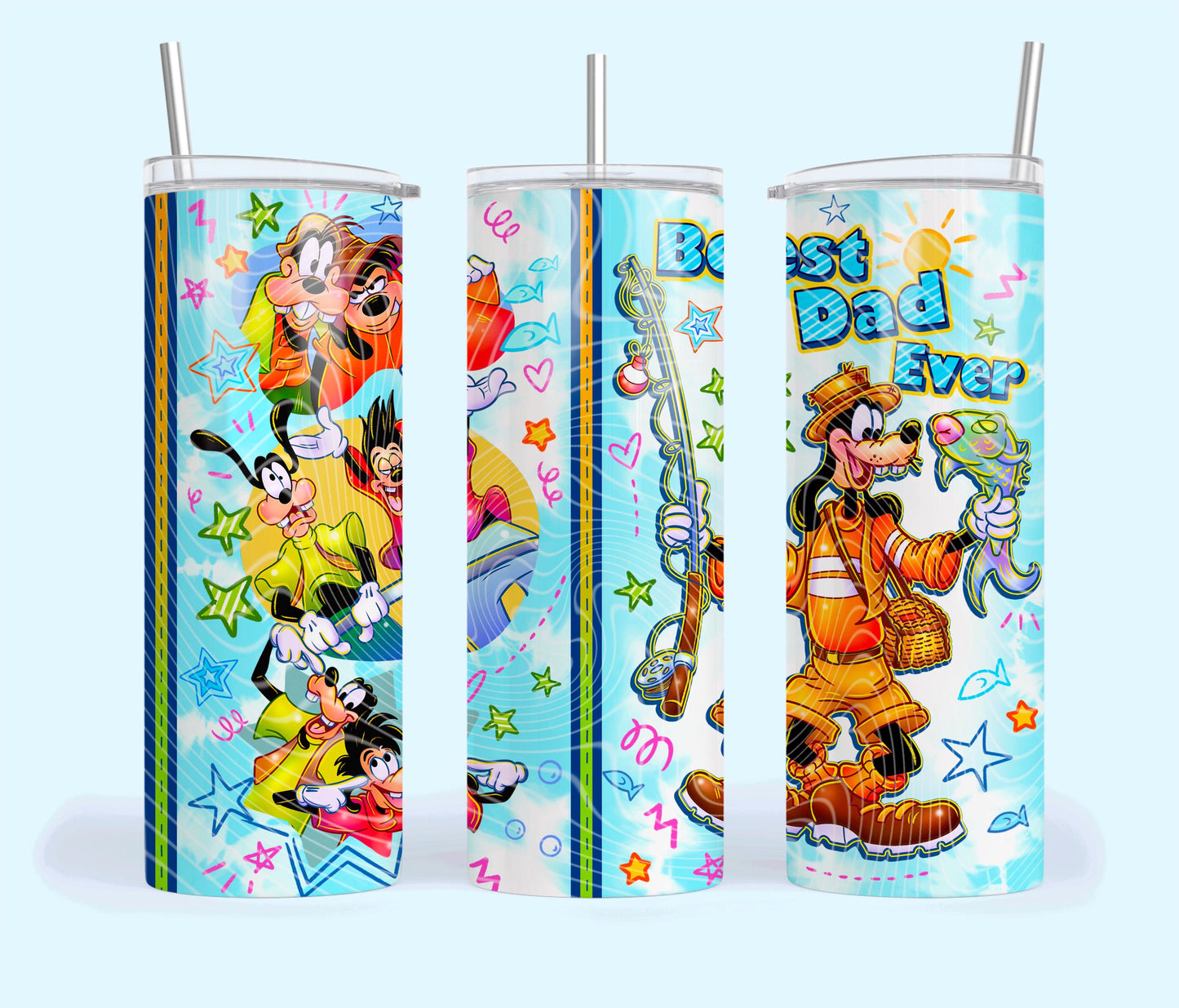 Best Dad Ever, Cartoon, Stainless Steel, Insulated, Perfect for Gifts, Old school, Classic, Sublimation