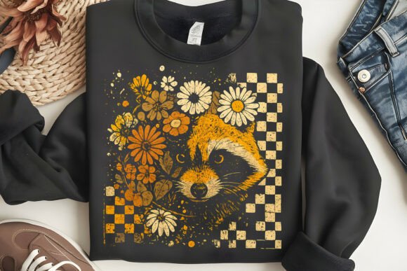 Floral raccoon