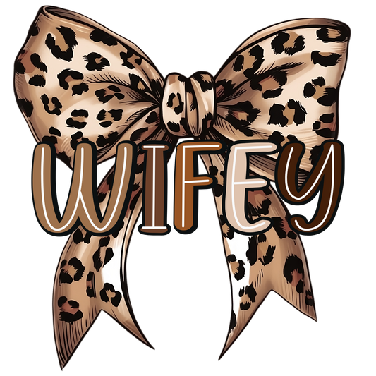 Leopard Wifey Bow