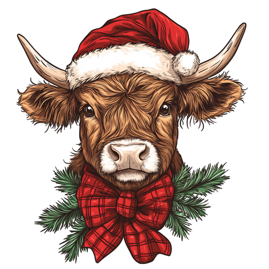 Christmas Cow Bow