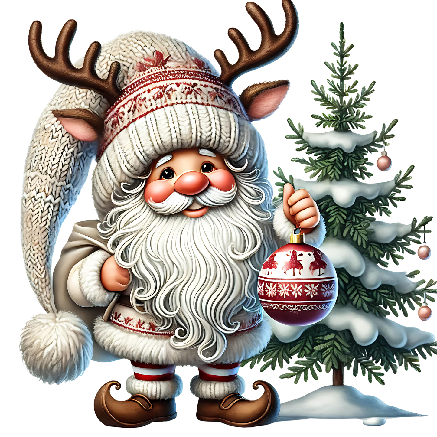 Reindeer Gnome & Tree