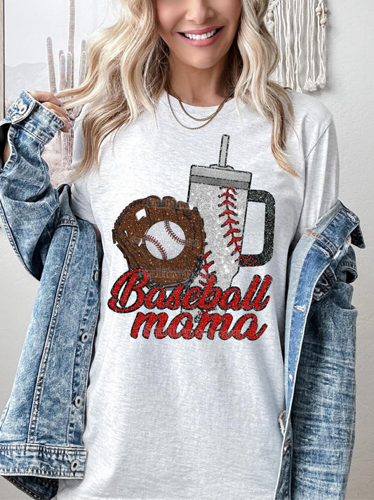 Baseball Mama Faux Glitter