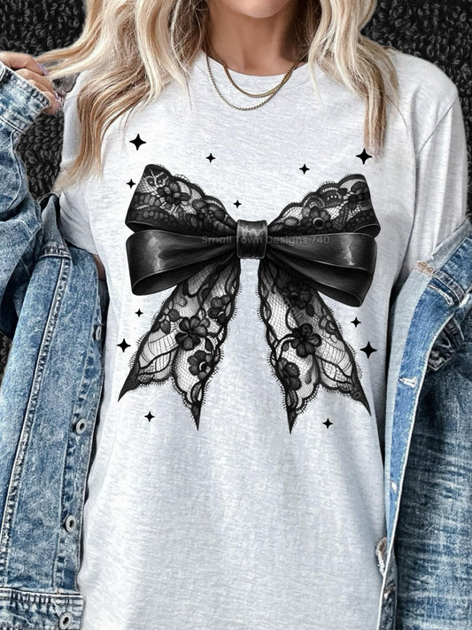 Black Lace Bow