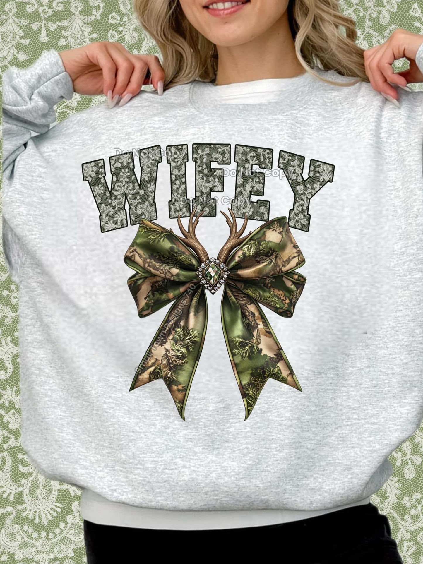 Wifey Camo Bow