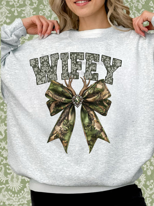 Wifey Camo Bow