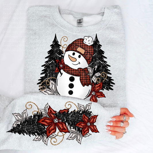 Poinsette Snowman