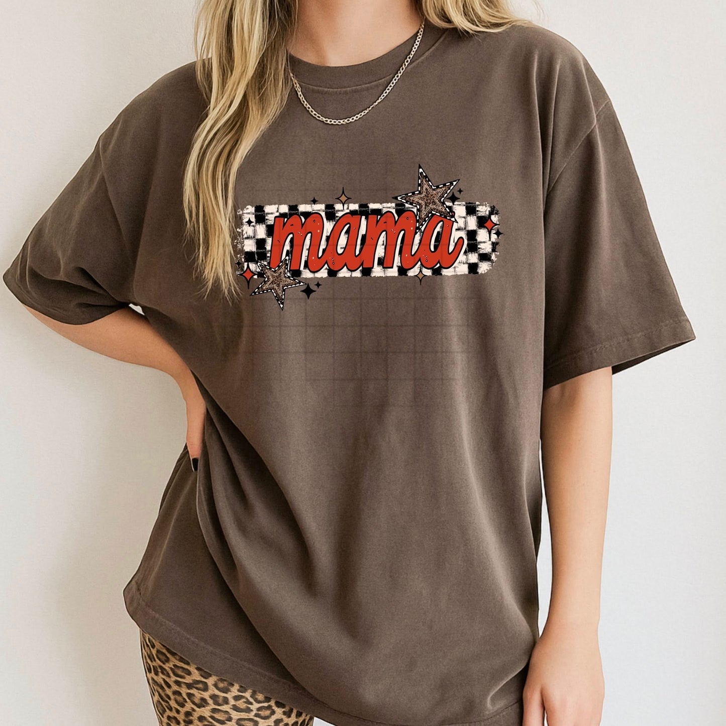 Mama Checkered Star