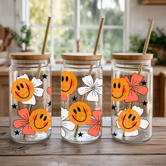 Smiley Floral UVDTF