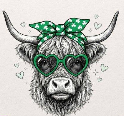 Shamrock Highland w/ Glasses