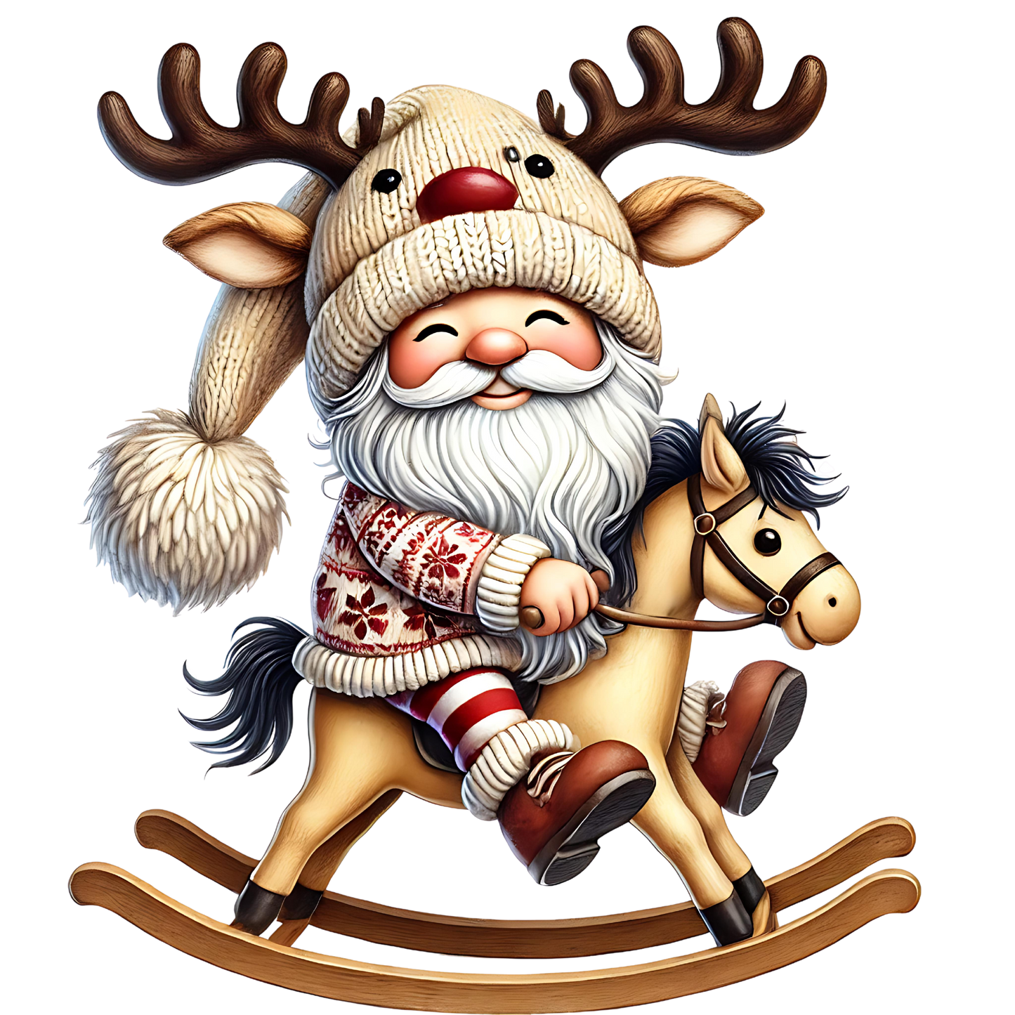 Gnome and Rocking Horse