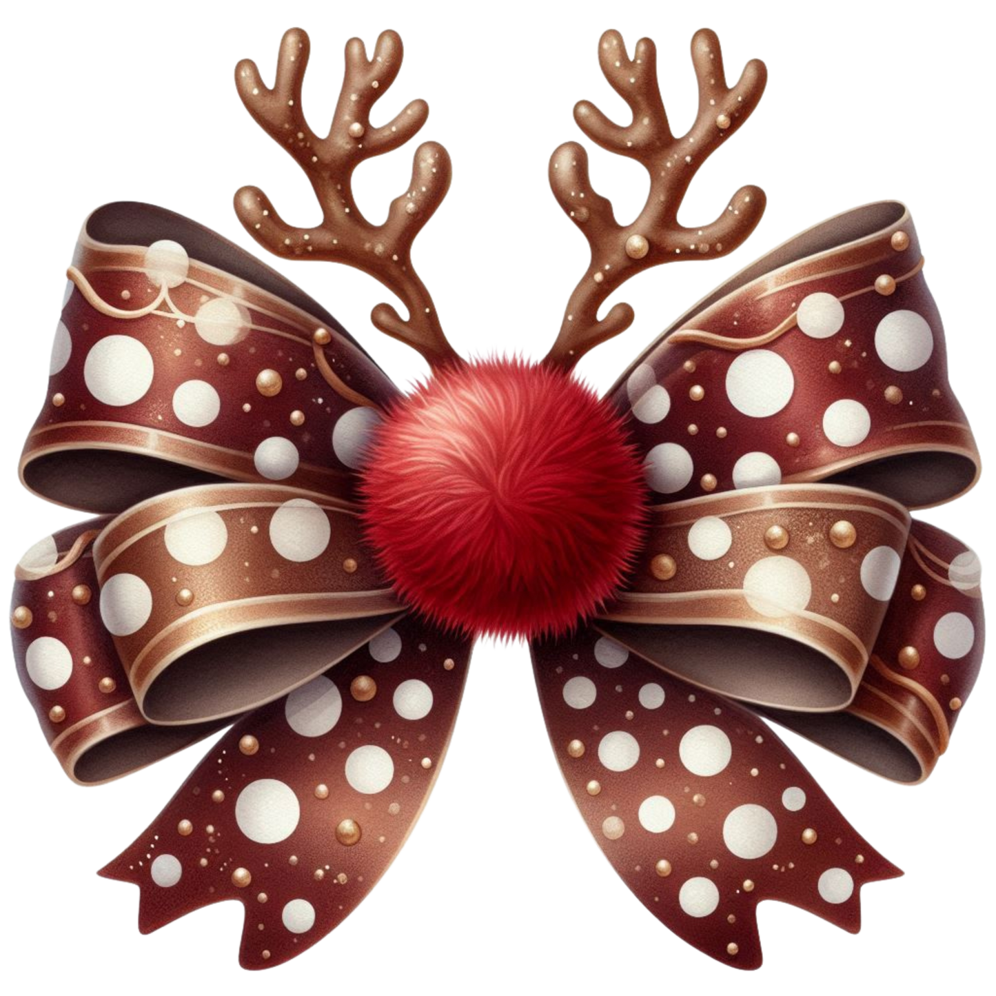 Reindeer Christmas Bow