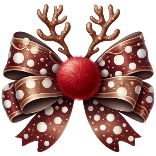 Reindeer Christmas Bow