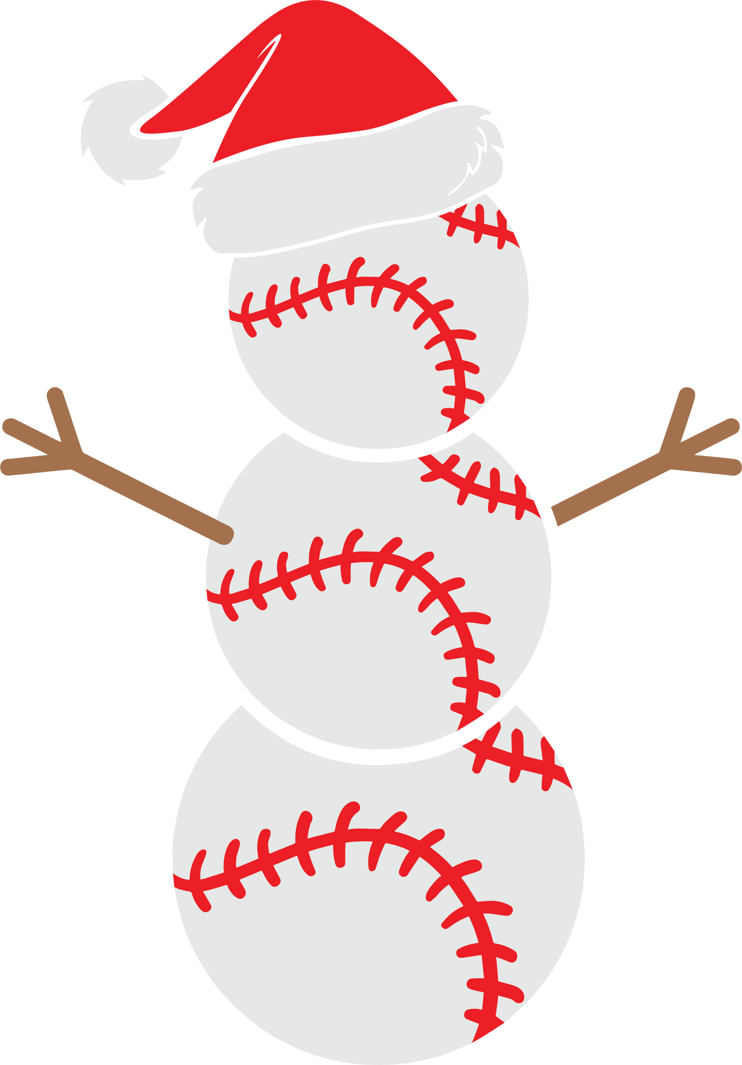 Baseball Snowman