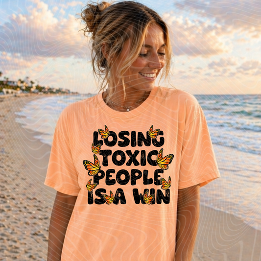 Losing Toxic People Is A Win (Distressed)