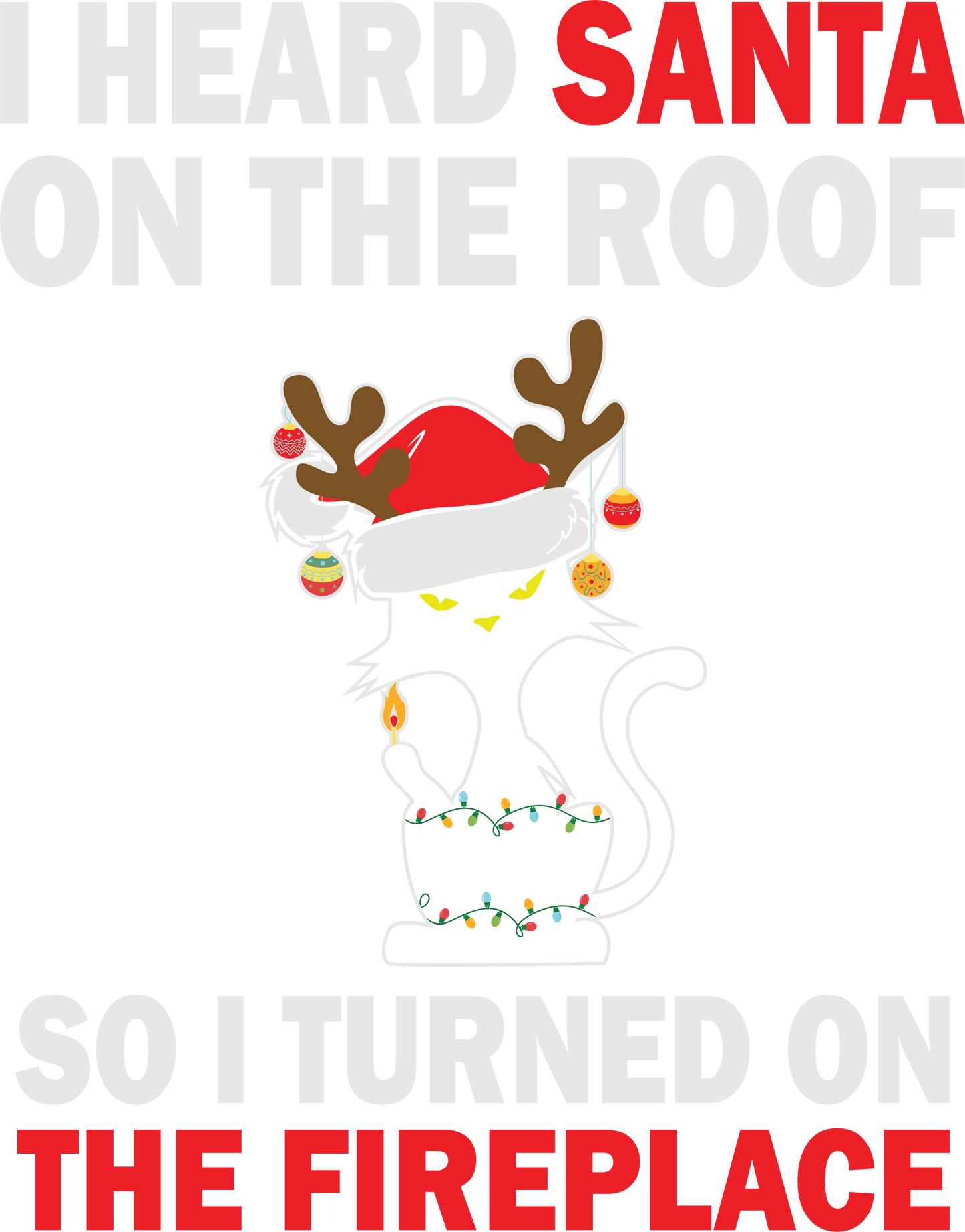 Santa on the Roof Cat