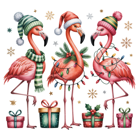 Christmas Flamingos