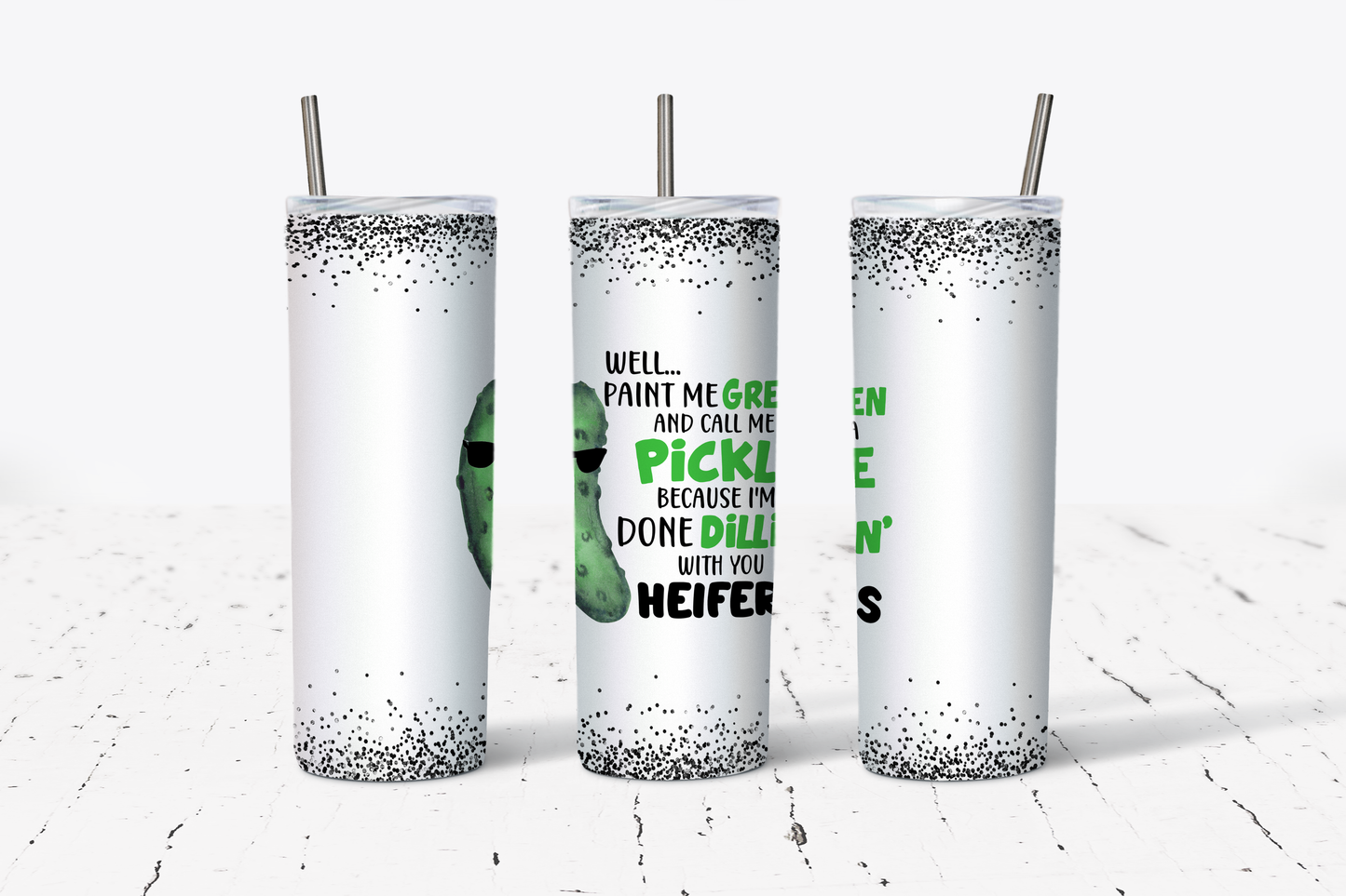 Dill Pickle Sublimation Tumbler