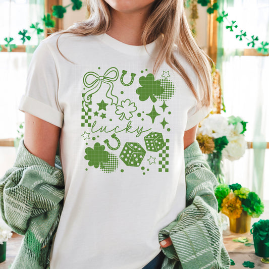 Lucky Bow Collage (Green)