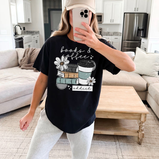 Book & Coffee Addict (White)