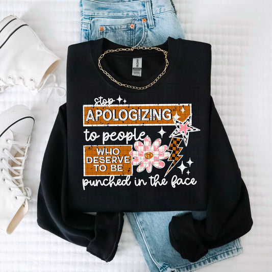 Stop Apologizing (White)