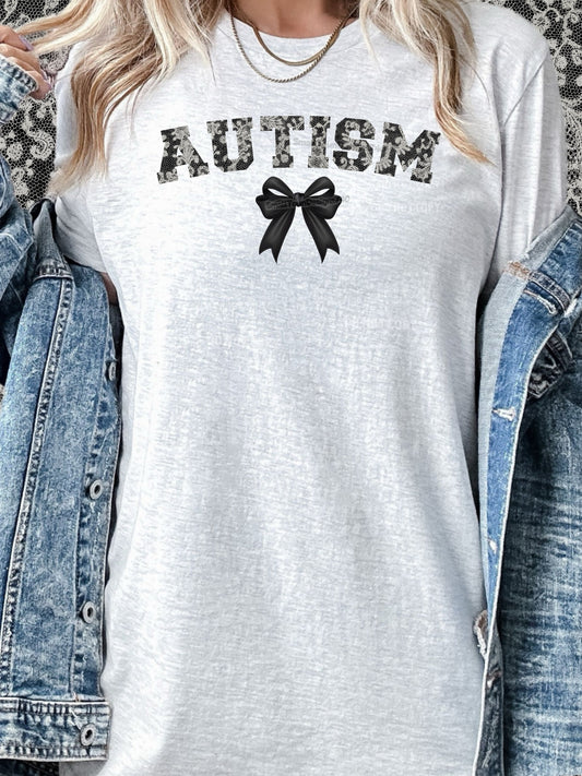 Autism Black Bow