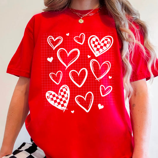 White Valentine Hearts