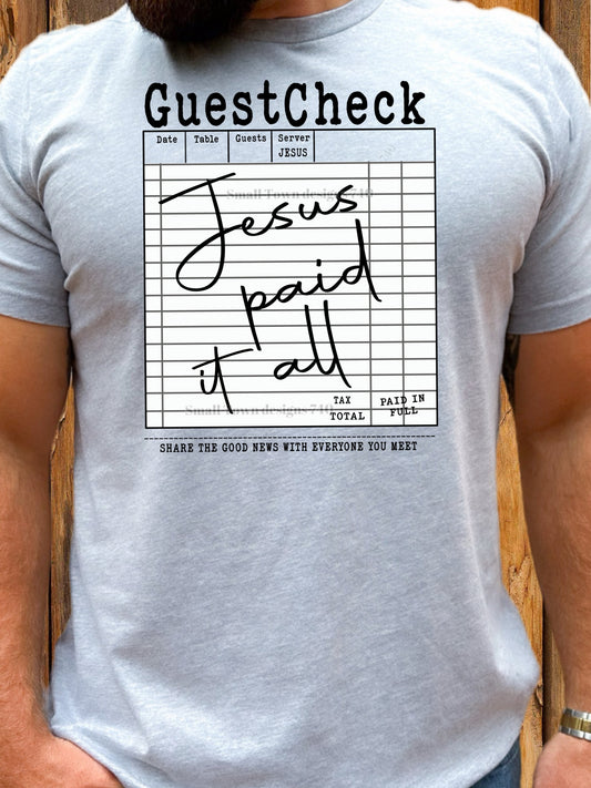 Jesus Paid It All (Black)