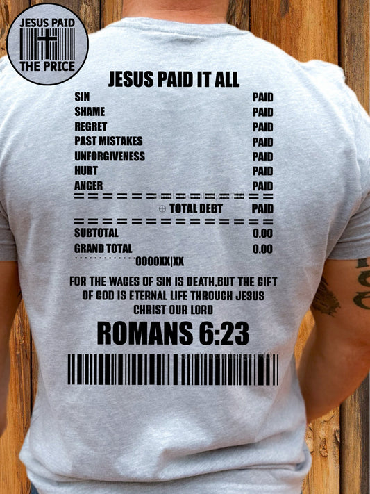 Jesus Paid It All Receipt
