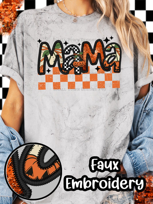 Mama Orange Checkered