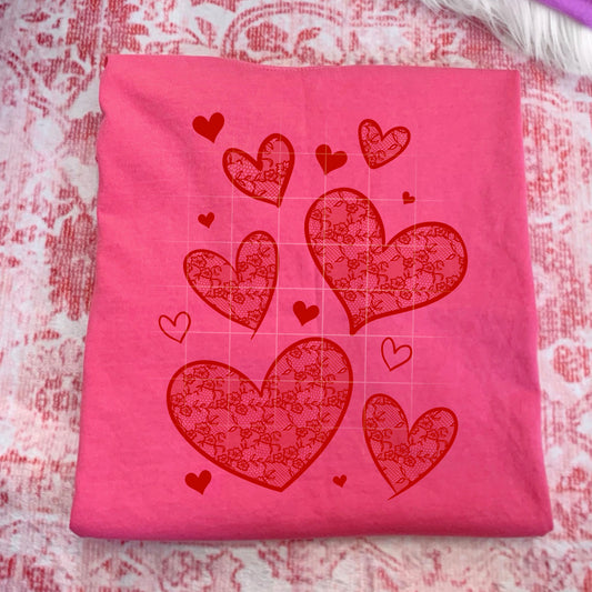 Red Lace Hearts