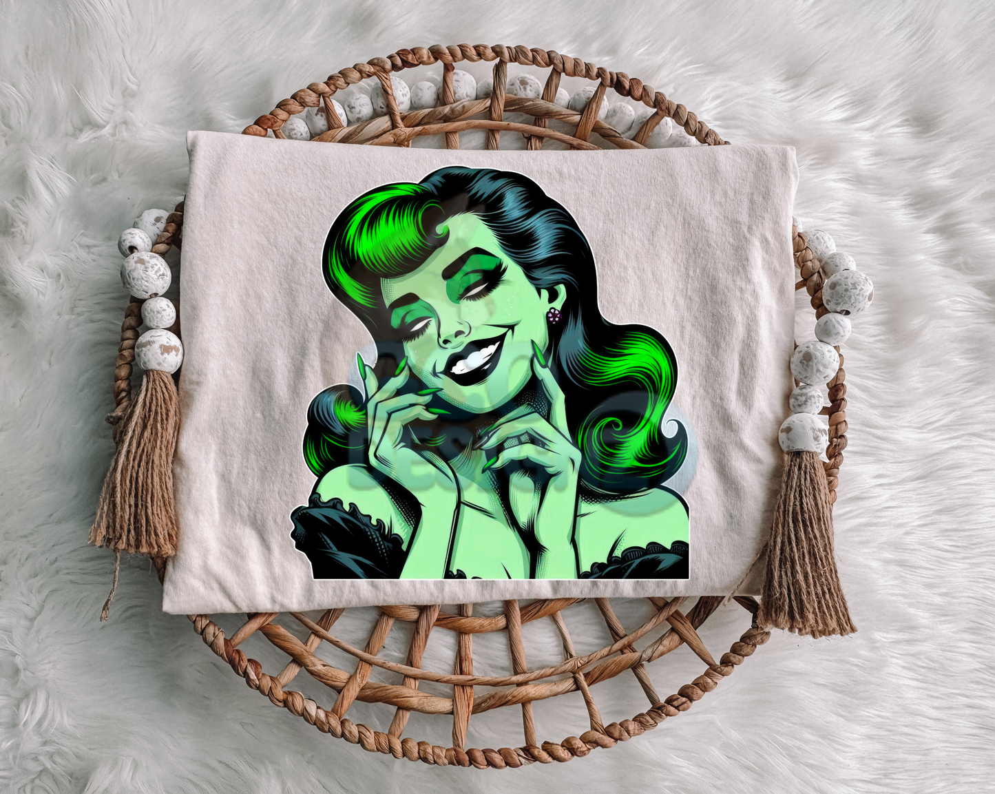 Green Pin Up Girl