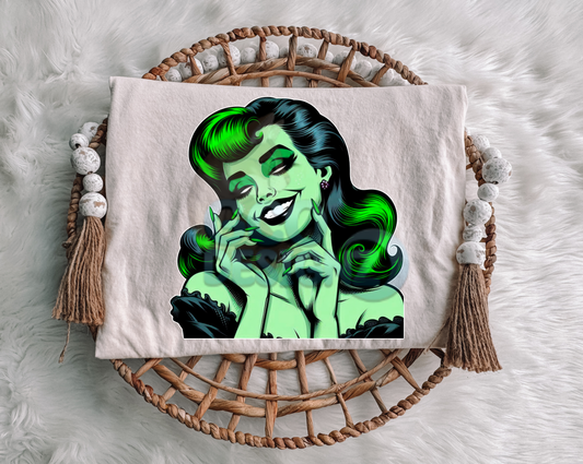 Green Pin Up Girl