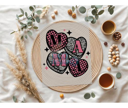 Mama Checkered Hearts